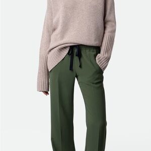 Pomy crepe, used kaki Track Pants PROFESSIONALLY SHORTENED!!!